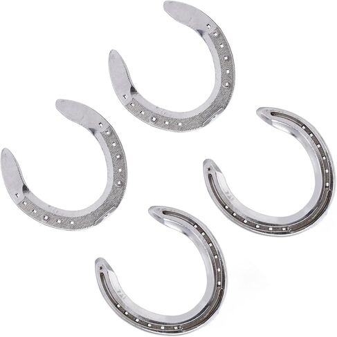 4pcs Aluminum Alloy Horseshoes Lightweight Practical Riding Accessories for Horse Racing Track Farm Horseshoe Set (Type 5(8.3 X 8.3 X 3.5in)) in Saudi Arabia
