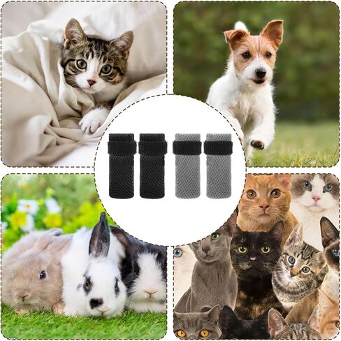 Cat Claw Covers, Cat Booties Anti Scratch Mittens 8 Pcs Mittens to Prevent Scratching Socks Breathable Mesh Paw Covers Adjustable Shoes Booties for Cats Pet Bathing, Cutting Nails in Saudi Arabia