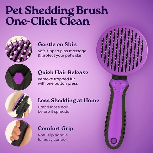 Cat Care Grooming Kit 6 in 1, Include: Nail Clipper, Brush for Shedding, Wand Toy, Interactive Ball Toy, Bath Brush, Ear Cleaner Finger Wipes (30ct.), Cat Grooming Supplies in Saudi Arabia