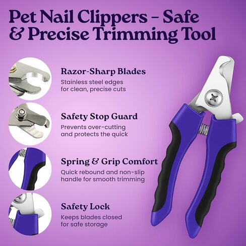 Cat Care Grooming Kit 6 in 1, Include: Nail Clipper, Brush for Shedding, Wand Toy, Interactive Ball Toy, Bath Brush, Ear Cleaner Finger Wipes (30ct.), Cat Grooming Supplies in Saudi Arabia