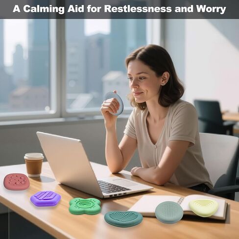 ألعاب فيدجيت تويز أحجار القلق الحسية للأطفال، تهدئة المصابين بالتوحد، ألعاب حسية لتخفيف القلق للبالغين والأطفال المصابين بالتوحد 6 قطع in Kuwait