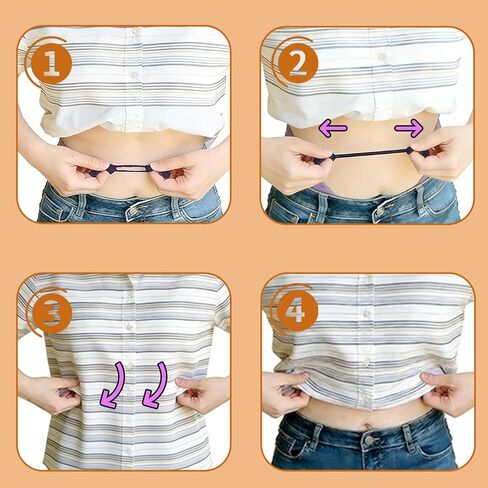 [قطعتان من شريط القميص للسيدات، أربطة قصيرة قابلة للتعديل للسترات والقمصان، حزام مطاطي مرن لتغيير نمط الملابس العلوية in Kuwait