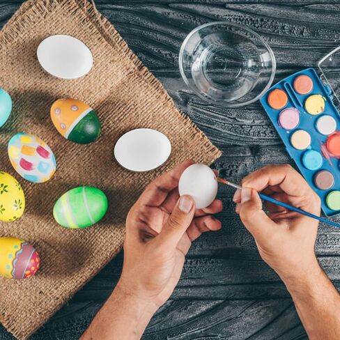 20 قطعة من البيض الخشبي المزيف، بيض عيد الفصح الأبيض، بيض الدجاج المزيف، بيضة دمية للحرف التظاهرية، إكسسوارات المطبخ، لعبة الطعام، ديكور المنزل، لوحة يدوية in Kuwait