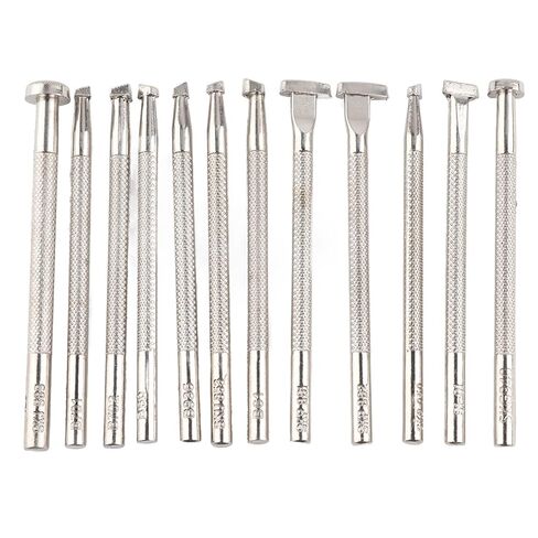 Yctze 12PCS Leather Engraving & Embossing Tools for Crafting - Versatile Stamping Patterns for DIY Leatherwork in Saudi Arabia