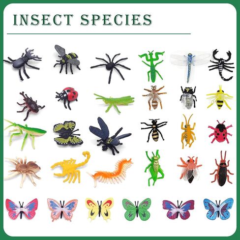 102 Pack Mini Bug Toys, Realistic Insect Toys Figures for Kids,Fake Plastic Bugs for Education Themed Insect Party, Classroom Reward, Gardening Decoration in Saudi Arabia