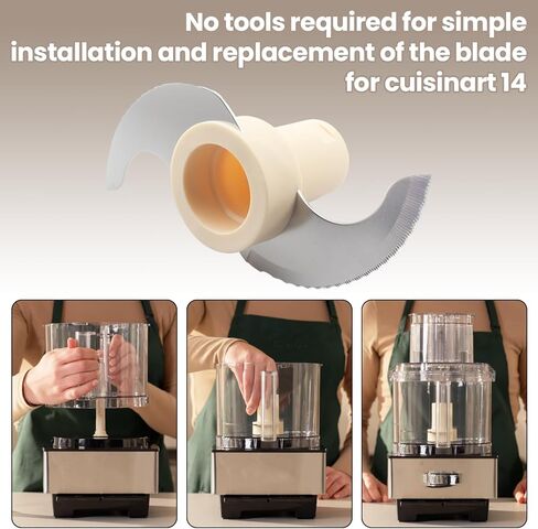 DLC-001TXB شفرة التقطيع الرئيسية المصنوعة من الفولاذ المقاوم للصدأ لمحضر الطعام Cuisinart 14 كوب، متوافقة مع Cuisinart DLC-2014، DFP-14BCNY، DFP-14BCN، DFP-14BWN، CSR شفرة فولاذية DLC-001TXB in Kuwait