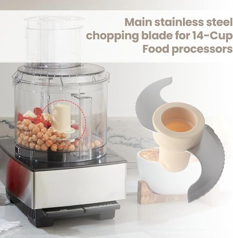 DLC-001TXB شفرة التقطيع الرئيسية المصنوعة من الفولاذ المقاوم للصدأ لمحضر الطعام Cuisinart 14 كوب، متوافقة مع Cuisinart DLC-2014، DFP-14BCNY، DFP-14BCN، DFP-14BWN، CSR شفرة فولاذية DLC-001TXB in Kuwait