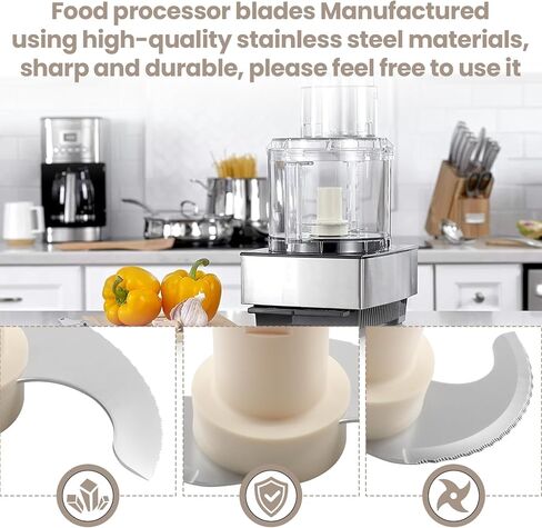 DLC-001TXB شفرة التقطيع الرئيسية المصنوعة من الفولاذ المقاوم للصدأ لمحضر الطعام Cuisinart 14 كوب، متوافقة مع Cuisinart DLC-2014، DFP-14BCNY، DFP-14BCN، DFP-14BWN، CSR شفرة فولاذية DLC-001TXB in Kuwait