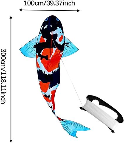 Large Koi Fish Kite Big Classical Easy to Use Versatile Classic Giant Carp Kite Koi Windsock for Outdoor Grasslands Beginner in Saudi Arabia