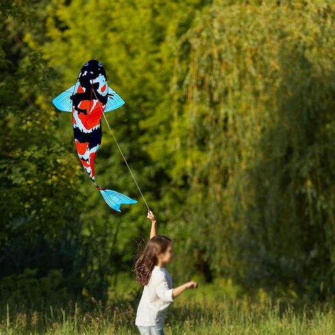 Large Koi Fish Kite Big Classical Easy to Use Versatile Classic Giant Carp Kite Koi Windsock for Outdoor Grasslands Beginner in Saudi Arabia