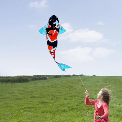 Large Koi Fish Kite Big Classical Easy to Use Versatile Classic Giant Carp Kite Koi Windsock for Outdoor Grasslands Beginner in Saudi Arabia