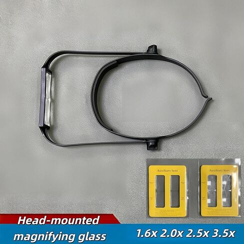 Jewelry Loupes Headband Magnifier 1.6X 2.0X 2.5X 3.5X Adjustable Eyeglasses Hands Free Head Magnifier Jewelry Magnifying Glass for Repair & Craft in Saudi Arabia