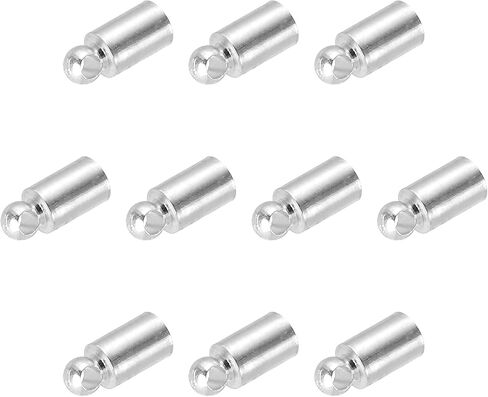 PATIKIL 50Pcs Cord End Caps, 3.6mm End Cap Barrel Beads Kumihimo End Caps Brass for Leather Cord, Tassels, Jewelry Making 9mm Length Silver in Kuwait