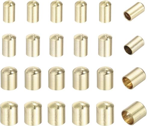 MECCANIXITY 120Pcs Leather Cord Ends Caps, Column End Caps 3.6mm ID Cord Terminators 14K Gold, Silver, Rose Gold Plated Brass for DIY Jewelry Making Findings Bracelet Necklace in Saudi Arabia