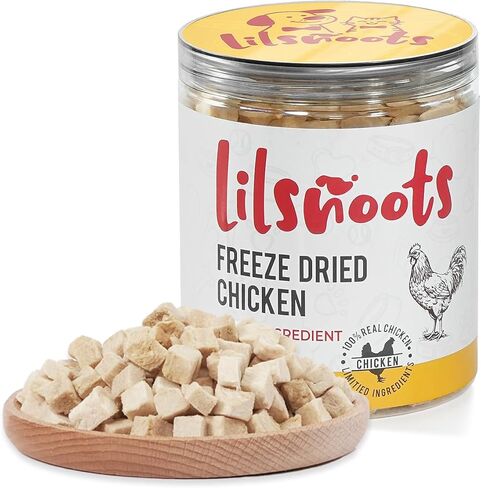 Freeze Dried Chicken Treats for Dogs Cats Single Ingredient Raw Chicken Breast Cube Pet Food Training Treats High Protein Low Fat Weight Control Grain&Gluten&Rawhide Free No Additives 4.6oz in Saudi Arabia