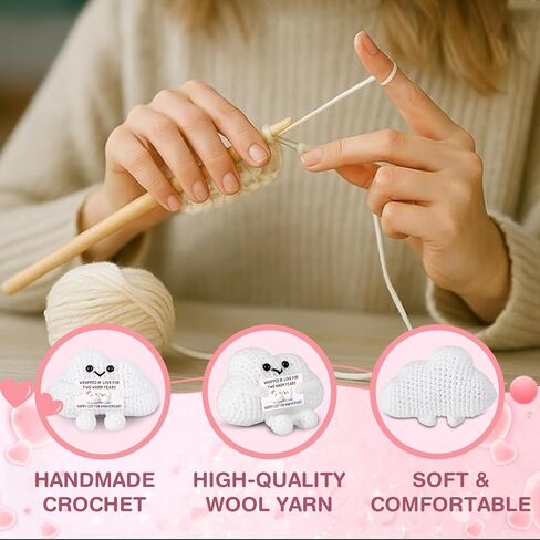 2 Year Cotton Anniversary Crochet Gifts for Him Her 2nd Anniversary Cotton Gifts for Husband Wife Positive Crochet 2 Year Present for Couple Valentines Day Gifts for Girlfriend Wedding Birthday in Saudi Arabia