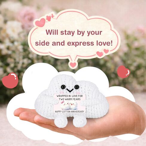 2 Year Cotton Anniversary Crochet Gifts for Him Her 2nd Anniversary Cotton Gifts for Husband Wife Positive Crochet 2 Year Present for Couple Valentines Day Gifts for Girlfriend Wedding Birthday in Saudi Arabia