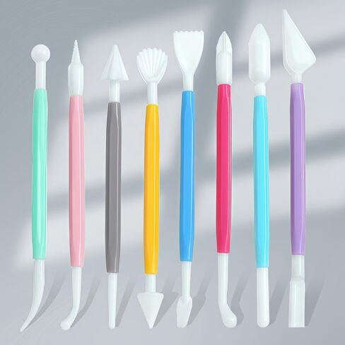 Universal Polymer Clay Tool Kit - 8 Professional Tools with Comfort-Grip Handles for Sculpting, Molding & Artisan Crafts in Saudi Arabia