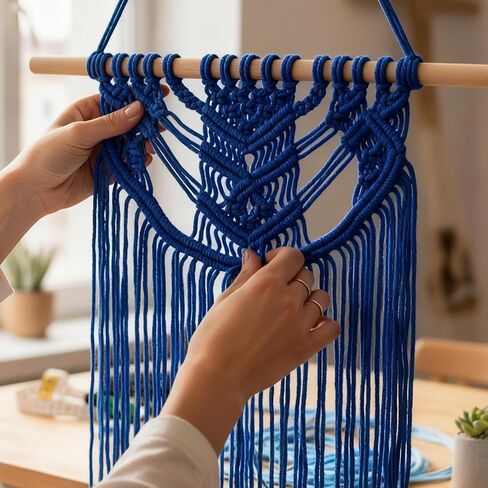 Macrame Cord 3mm x 110 Yards Colored Cotton Rope Knotting and Weaving Rope for Wall Hanging Home Decor Plant Hangers(Pure White) in Saudi Arabia