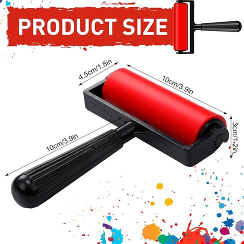 Geelin 3 Pack Rubber Brayer for Gel Printing 4 Inch Rubber Brayer Roller for Printmaking in Saudi Arabia