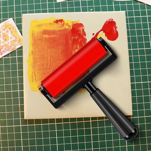 Geelin 3 Pack Rubber Brayer for Gel Printing 4 Inch Rubber Brayer Roller for Printmaking in Saudi Arabia
