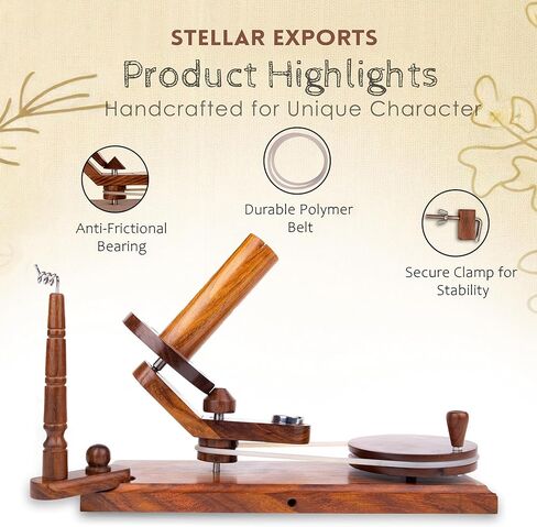 Stellar Exports Exquisite Winder Wooden Yarn Winder - Yarn Ball Winder, Large Yarn Winder, Yarn Cake Winder, Yarn Winder for Crocheting Knitting, Yarn Baller Winder (Rosewood Winder) in Saudi Arabia