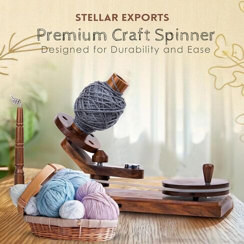 Stellar Exports Exquisite Winder Wooden Yarn Winder - Yarn Ball Winder, Large Yarn Winder, Yarn Cake Winder, Yarn Winder for Crocheting Knitting, Yarn Baller Winder (Rosewood Winder) in Saudi Arabia