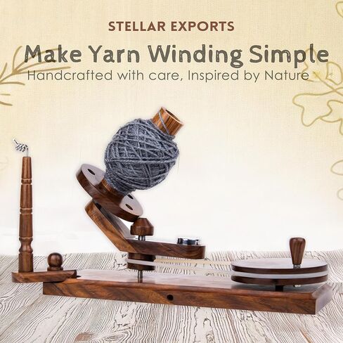 Stellar Exports Exquisite Winder Wooden Yarn Winder - Yarn Ball Winder, Large Yarn Winder, Yarn Cake Winder, Yarn Winder for Crocheting Knitting, Yarn Baller Winder (Rosewood Winder) in Saudi Arabia