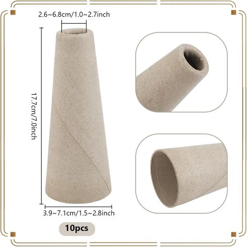 PH PandaHall 10pcs Wool Winder Tubes Yarn Wool Winder Tube Cone Thread Organizer Bobbin Winder Embroidery Thread Storage Paper Bobbin Thread Holder for Sewing Project Crochet Needlework 7 Inch in Saudi Arabia