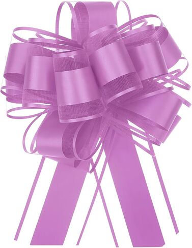 MECCANIXITY 8pcs 6 Inch Large Big Pull Bow Organza Gift Wrapping Bows Ribbon for Wedding Car Baskets Presents Christmas Bow, Hot Pink in Saudi Arabia