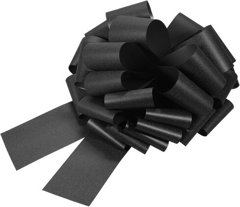 uxcell 16 Inch Large Pull Bow Glitter Gift Wrapping Big Pull Bows Ribbon Brown for Wedding Baskets Presents Christmas Party in Saudi Arabia