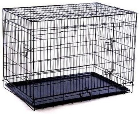 Aosom 42" 2-Door Dog Cage with Divider in Saudi Arabia