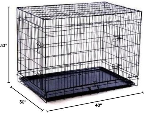 Aosom 42" 2-Door Dog Cage with Divider in Saudi Arabia