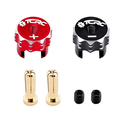 2 قطعة من الألومنيوم المبرد 5 مم موصلات قابس رصاصة لطاقة Li-Po وLi-HV الصلبة (أحمر + أسود) in Saudi Arabia