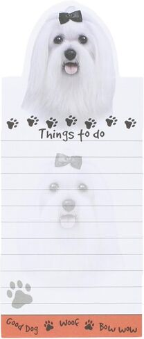 "Maltese Magnetic List Pads" Uniquely Shaped Sticky Notepad Measures 8.5 by 3.5 Inches in Saudi Arabia