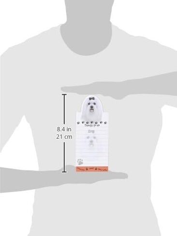 "Maltese Magnetic List Pads" Uniquely Shaped Sticky Notepad Measures 8.5 by 3.5 Inches in Saudi Arabia