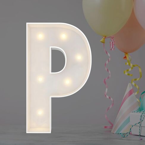 JoyBox Design 2FT Marquee Light Up Letters Numbers، إطار بالون فسيفساء، ديكور حفلات لأعياد الميلاد، الزفاف، الذكرى السنوية، التخرج - حرف E in Kuwait