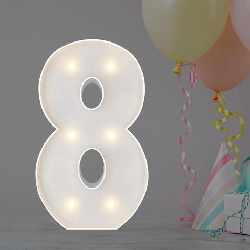 JoyBox Design 2FT Marquee Light Up Letters Numbers، إطار بالون فسيفساء، ديكور حفلات لأعياد الميلاد، الزفاف، الذكرى السنوية، التخرج - حرف E in Kuwait