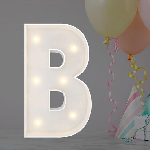 JoyBox Design 2FT Marquee Light Up Letters Numbers، إطار بالون فسيفساء، ديكور حفلات لأعياد الميلاد، الزفاف، الذكرى السنوية، التخرج - حرف E in Kuwait