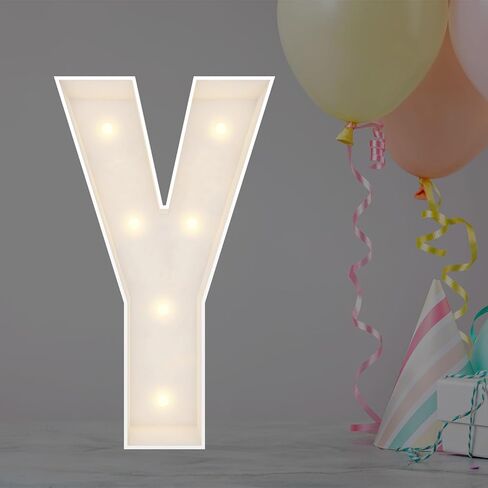JoyBox Design 2FT Marquee Light Up Letters Numbers، إطار بالون فسيفساء، ديكور حفلات لأعياد الميلاد، الزفاف، الذكرى السنوية، التخرج - حرف E in Kuwait