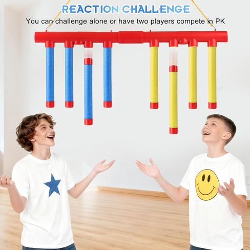 Reflex Sticks Challenge Game with Remote Control in 3 Speed Modes for Solo/Dual Play,Hand Eye Coordination & Reaction Training Toy,Reflex Drop Sticks Game for Kids Adults(Battery Free) in Saudi Arabia