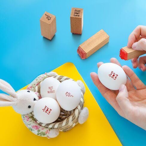 3 Pcs Fresh Egg Stamp 3/5 Inch Small Mini Stamp Chicken for Chicken Coop Stamper Home Farm Supplies Scrapbooking Card Making Planner in Kuwait