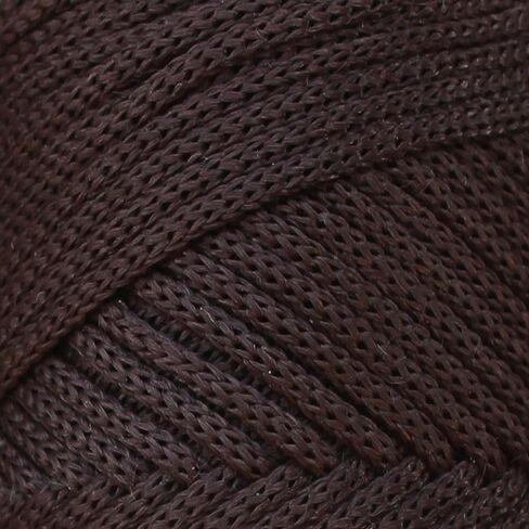 Polyester Macrame Cord 2mm x 125 Yards, 100% Polypropylene Premium Macrame Rope, Colorful Yarn Crochet Macrame Bag Craft for Wall Hangers, Bags, Bottom Plates, Carpets (Bitter Chocolate, 1 Skein) in Saudi Arabia