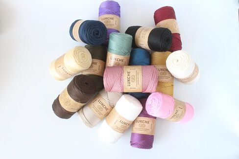 Polyester Macrame Cord 2mm x 125 Yards, 100% Polypropylene Premium Macrame Rope, Colorful Yarn Crochet Macrame Bag Craft for Wall Hangers, Bags, Bottom Plates, Carpets (Bitter Chocolate, 1 Skein) in Saudi Arabia