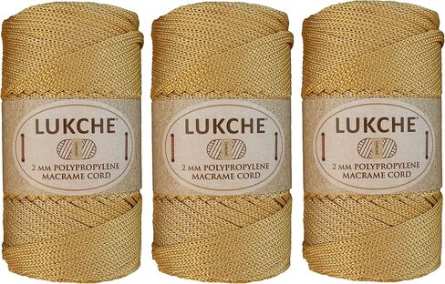 Polyester Macrame Cord 2mm x 125 Yards, 100% Polypropylene Premium Macrame Rope, Colorful Yarn Crochet Macrame Bag Craft for Wall Hangers, Bags, Bottom Plates, Carpets (Bitter Chocolate, 1 Skein) in Saudi Arabia