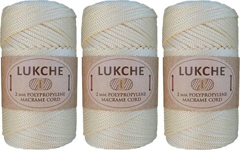 Polyester Macrame Cord 2mm x 125 Yards, 100% Polypropylene Premium Macrame Rope, Colorful Yarn Crochet Macrame Bag Craft for Wall Hangers, Bags, Bottom Plates, Carpets (Bitter Chocolate, 1 Skein) in Saudi Arabia