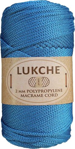 Polyester Macrame Cord 2mm x 125 Yards, 100% Polypropylene Premium Macrame Rope, Colorful Yarn Crochet Macrame Bag Craft for Wall Hangers, Bags, Bottom Plates, Carpets (Bitter Chocolate, 1 Skein) in Saudi Arabia