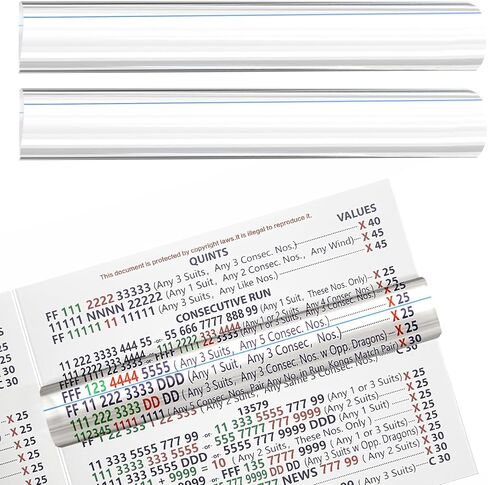 2 Pack Mahjong Line Finder,Mahjong Line Reader for NMJL Card with Guiding Line,Practical Gift for Mahjong Players,Mahjong Essential Accessories Set in Saudi Arabia