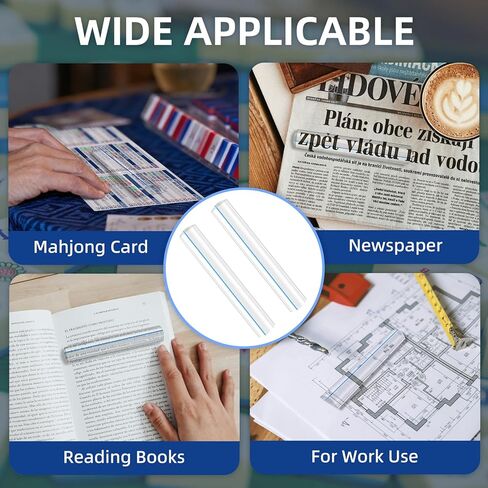 2 Pack Mahjong Line Finder,Mahjong Line Reader for NMJL Card with Guiding Line,Practical Gift for Mahjong Players,Mahjong Essential Accessories Set in Saudi Arabia