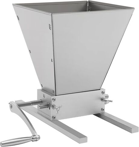Manual Grain Mill Grinder, Hand Crank Malt Grain Mill Brewing,Stainless Steel Malt Crusher, Corn Grinder with 1.06Gal Hopper Bearing Roller and Steel Metal Base in Kuwait